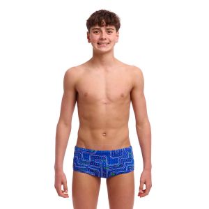 Funky Trunks Boys Much Munchies Sidewinder Trunks - Blue/Multi