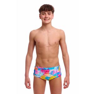 Funky Trunks Boys Pixel Paradise Sidewinder Trunks - Multi