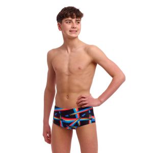 Funky Trunks Boys Pocket Rocket Sidewinder Trunks - Multi