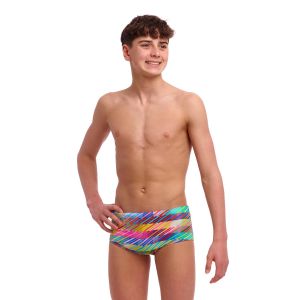 Funky Trunks Boys Static Stack Sidewinder Trunks - Multi