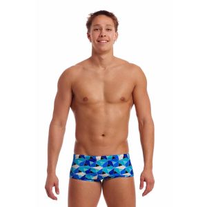 Funky Trunks Mens Tetra Tonic Sidewinder Trunk - Blue/Multi