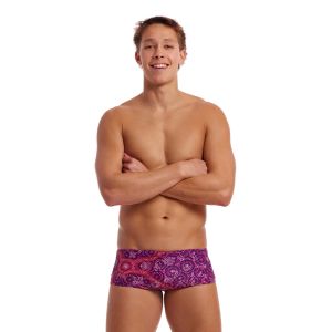 Funky Trunks Mens Walk Together Sidewinder Trunk - Pink/Multi