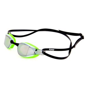 Way Funky Radioactive Blade Swimmer Mirrored Goggle - Green/Silver Mirror