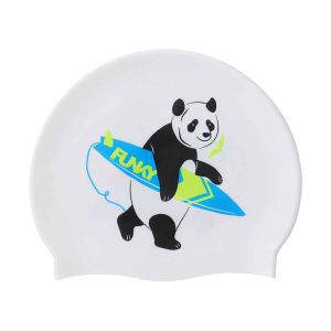 Way Funky Duuude Swim Cap - White/Multi