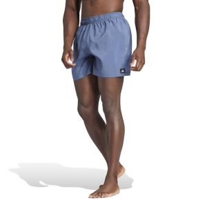Adidas Mens Solid CLX Short-Length Swim Shorts - Preloved Ink/White