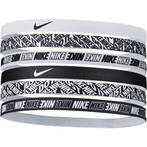 Nike Headbands 6 Pack Printed - White/White/White