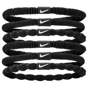 Nike Flex Hair Tie 6pk - Black/Black/White