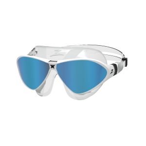 Zoggs Horizon Flex Titanium Mask - Clear/White/Mirrored Blue