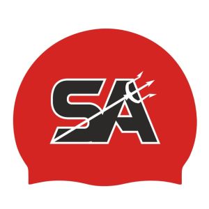 Sandwell Aquatics SC 3pk Red Club Logo Only Swimming Cap - Red