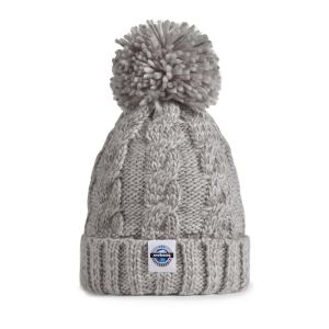 Swimzi Silver Grey Cable Knit Super Bobble Hat - Grey