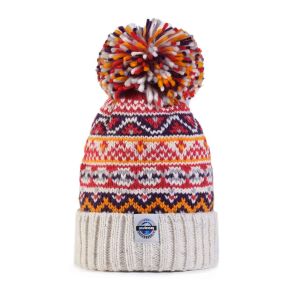 Swimzi Cream Cherry Fairisle Super Bobble Hat - Multi