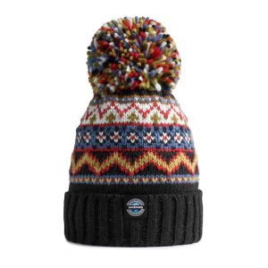 Swimzi Simon Wilson Fairisle Knit Reflective Super Bobble Hat - Multi