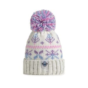 Swimzi Pastel Ice Crystal Nordic Knit Super Bobble Hat - Multi
