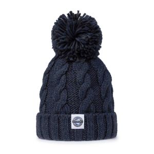 Swimzi Deep Navy Cable Super Bobble Hat - Blue