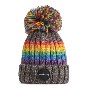 Swimzi Grapite Rainbow Reflective Super Bobble Hat - Multi