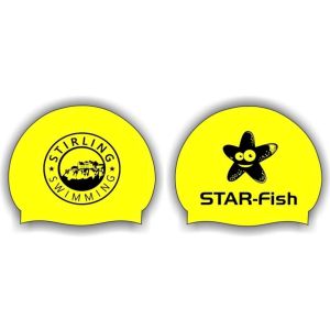 Stirling Yellow Club Logo Only Swimming Cap - Yellow/Black