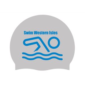 Swim Western Isles Club Logo Only Swimming Cap - Silver