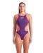 Arena Womens One Biglogo One Piece Swimsuit - Plum/Bright Coral