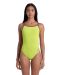 Arena Womens Solid Lace Back Swimsuit - Soft Green/Plum