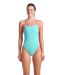 Arena Womens Solid Lace Back Swimsuit - Water/Shocking Pink