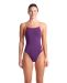 Arena Womens Solid Lace Back Swimsuit - Plum/Bright Coral