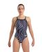 Arena Womens Marbled Lightdrop Back Swimsuit - Black/Multi