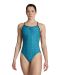 Arena Womens Starfish Lace Back Swimsuit - Navy/Turquoise Multi