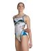 Arena Womens Planet Super Fly Back Swimsuit - White Multi/Blue Cosmo