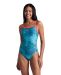 Arena Womens Camo Kikko Challenge Back Swimsuit - Fluo Red/Water Multi