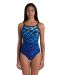 Arena Womens Surfs Up Light Drop Back Swimsuit - Black/Blue