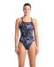 Arena Womens Team Crackle Challenge Back Swimsuit - Black/Team Black