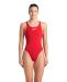 Arena Womens Solid Tech Back Swimsuit - Red/White