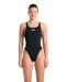 Arena Womens Solid Tech Back Swimsuit - Black/White