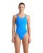 Arena Womens Solid Tech Back Swimsuit - Blue River/Bright Coral