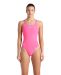 Arena Womens Solid Tech Back Swimsuit - Shocking Pink/Blue River