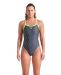 Arena Womens Monogram Challenge Back Swimsuit - Dark Sage Multi/Artic Lime