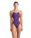 Arena Womens Hooked Reversible Swimsuit - Black Multi/Plum/Artic Lime