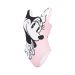 Speedo Womens Minnie Mouse Placement Deep U-Back Swimsuit - Pink