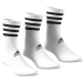 Adidas 3-Stripes Cushioned Crew Socks 3 Pairs - White