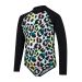 Speedo Girls JungleSpeak Allover Long Sleeve Rash Top Set