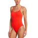 Nike Womens Hydrastrong Solid Lace Up Tie Back One Piece Swimsuit - Orange