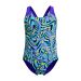 Speedo Girls Digital Allover Splashback Swimsuit - Indigo Glow
