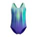 Speedo Girls Digital Placement Splashback Swimsuit - Indigo Glow