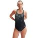 Speedo Womens Digital Printed Medalist Swimsuit - Black