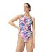Speedo Womens Allover Digital Leaderback Swimsuit - Siren Red/Punch Blue/Matcha