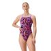 Speedo Womens FL Printed Turnback Swimsuit - Fusion Flare/Indigo Glow