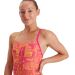 Speedo Womens Ransom Logo Allover Tie-Back 1 Piece Swimsuit