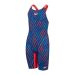 Speedo Fastskin Junior Endurance+ Max Openback Kneeskin - Bolt/Cerulean Blue/Flame Red