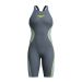 Speedo Womens Fastskin LZR Pure Intent 2.0 Openback Kneeskin - Grey Lead/Acadia Blue/Hyper Yellow