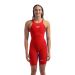 Speedo Womens Fastskin LZR Pure Valor 2 Openback Kneeskin - Flame Red/Cobalt Pop
